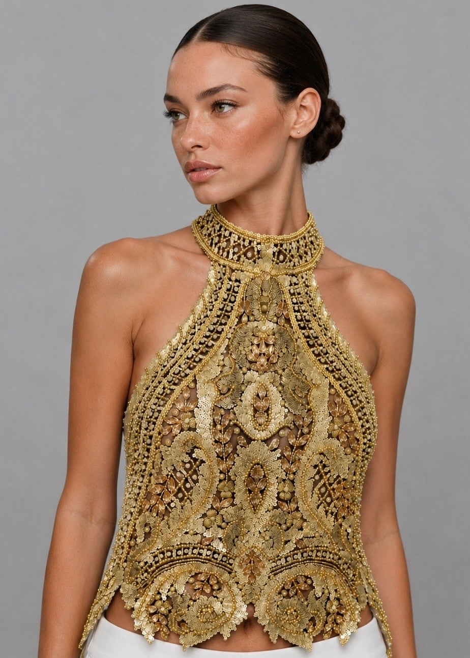 Crystal Gold Veil
